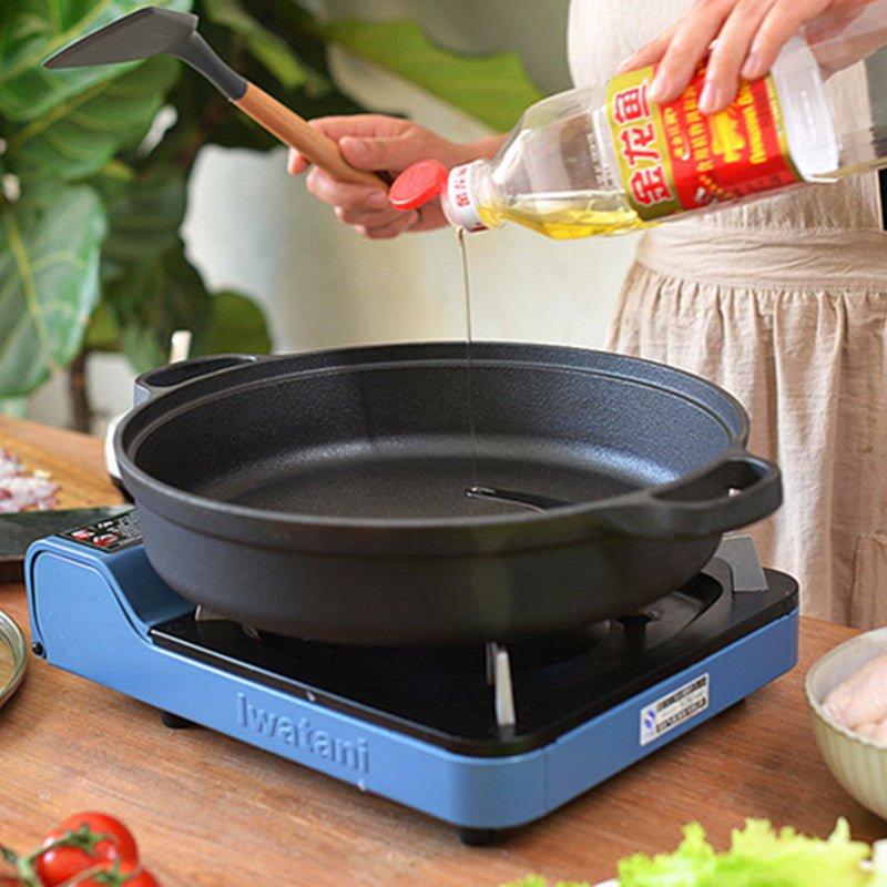 Multi-Purpose Cast Iron Skillet with Lid and Ear Handles (25cm)