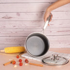 Multi-Purpose Stainless Steel Honeycomb Sauce Pan with Lid (18cm)