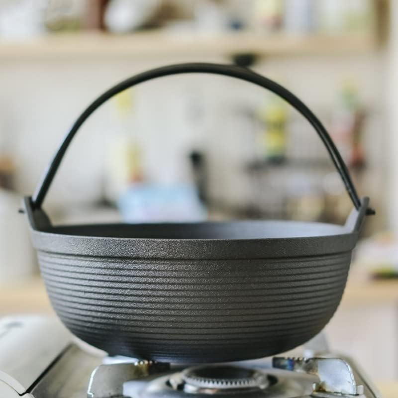 Multi-Use Cast Iron Miso Soup Pot with Wooden Lid(24.5cm)