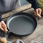 Multi-Functional Cast Iron Non-Stick Frying Pan With Lid & Ear Handles(30cm)