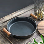 Multi-Functional Cast Iron Non-Stick Frying Pan With Lid & Ear Handles(30cm)