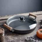 Multi-Functional Cast Iron Non-Stick Frying Pan With Lid & Ear Handles(30cm)