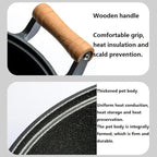 Multi-Functional Cast Iron Non-Stick Frying Pan With Lid & Ear Handles(30cm)