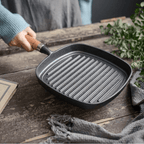 Non-Stick Cast Iron Grill Pan(22cm)