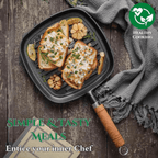 Non-Stick Cast Iron Grill Pan(22cm)
