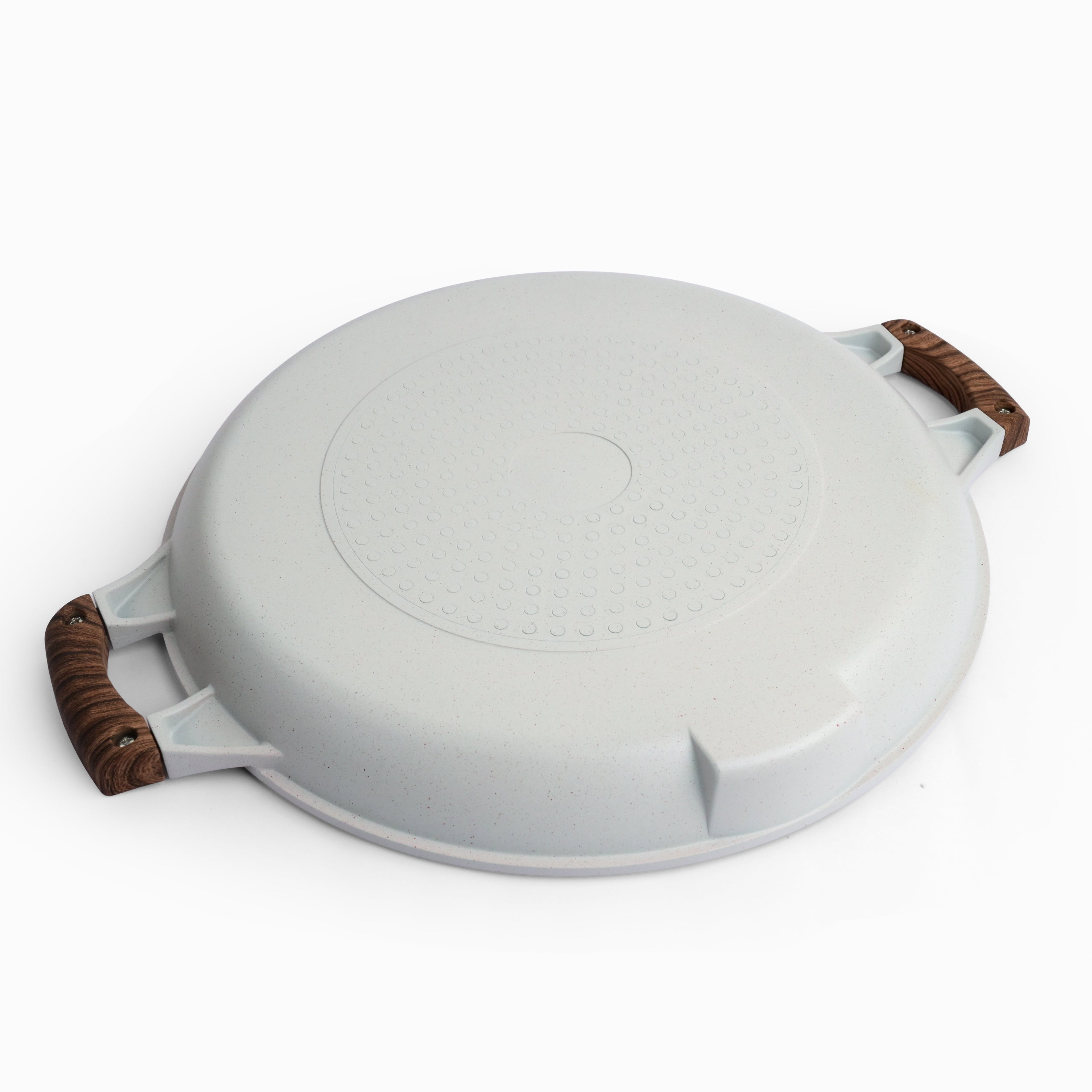 Non-Stick Aluminum Medical Stone Grill Pan(33cm)