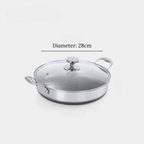 Multi-Purpose Stainless Steel Honeycomb Non-Stick Pan with Lid (28 cm)