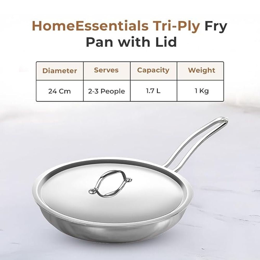 Stainless Steel Non-Stick Tri-Ply Frying Pan(24cm)