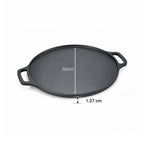 Heavy-Duty Cast Iron Cooking Tawa with Silicone Grip(30cm)
