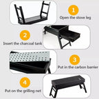 Portable Foldable Charcoal BBQ Grill